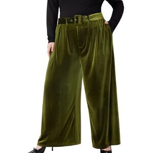 NWT Cider Mid Waist Wide Leg Retro Funky Velvet Pants